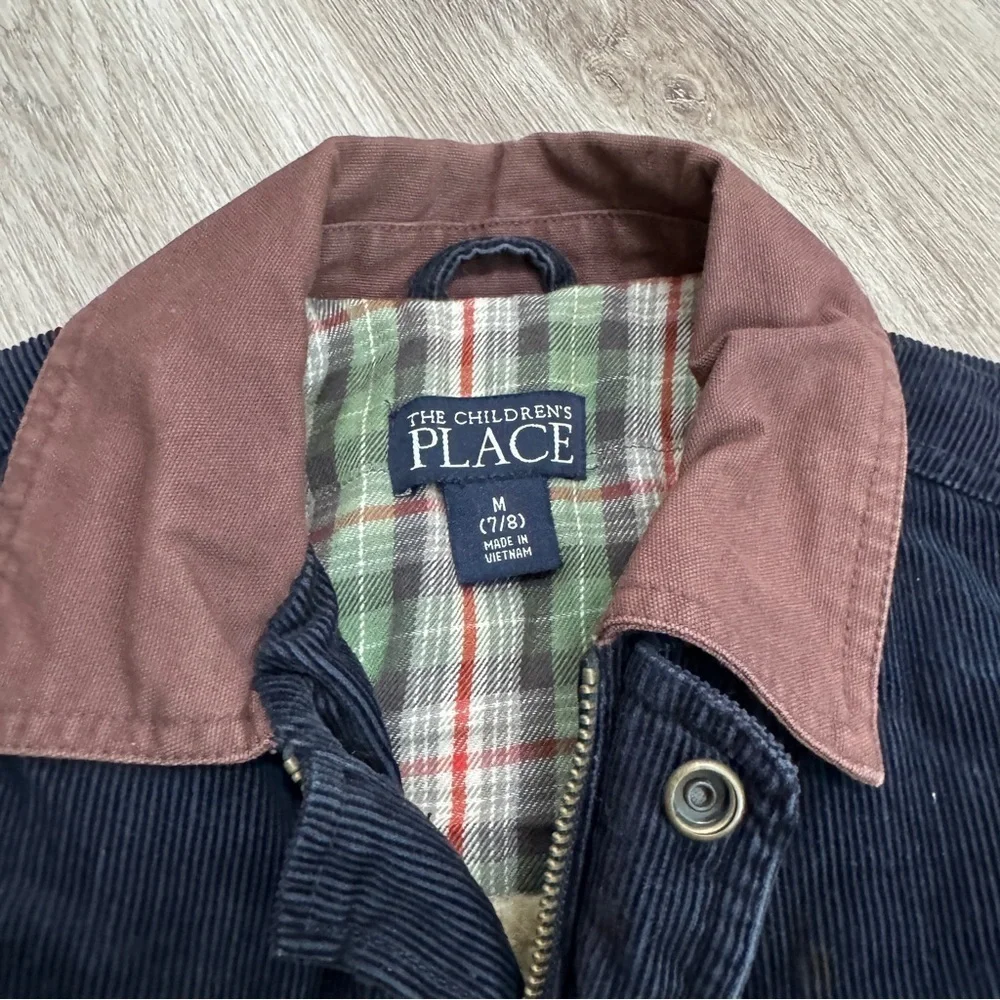 The Children’s Place Corduroy Barn Chore Coat Navy Blue Medium Fall Winter